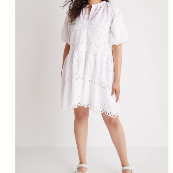 Anthropologie Tallulah Eyelet Mini Dress White NWT XL - Picture 1 of 1